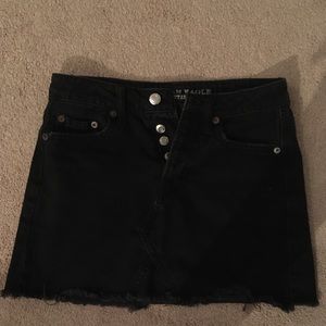 black jean skirt